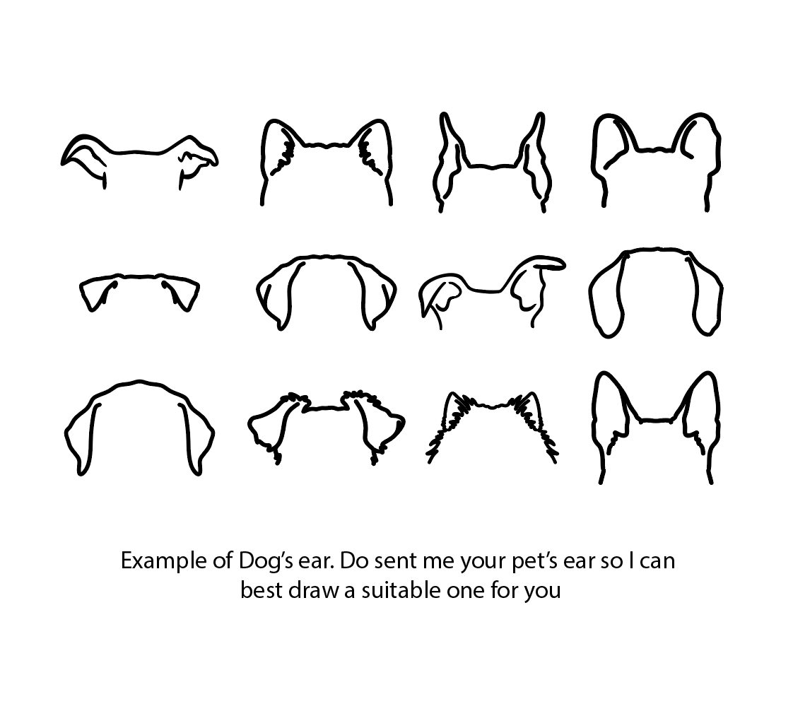 Pet Ear Memorial Collar Frame
