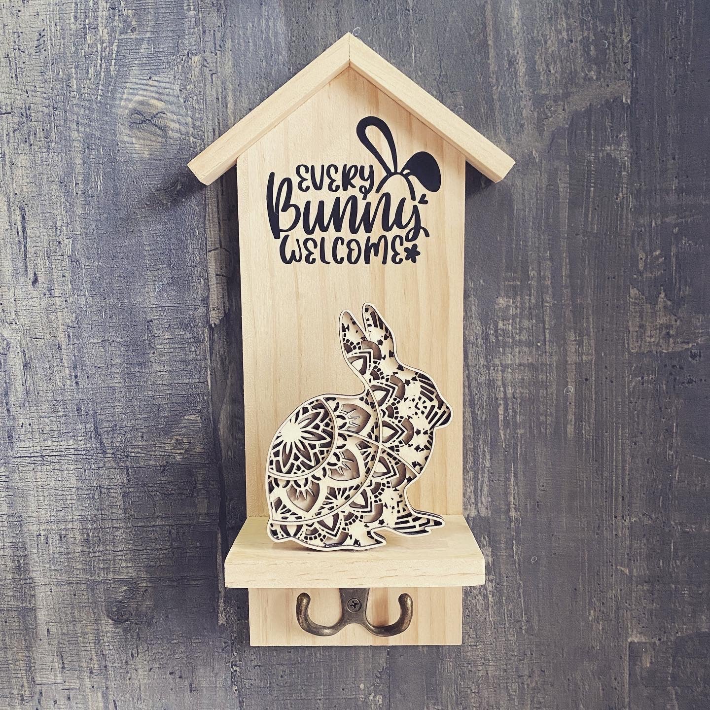Wooden Furkid wall hooks