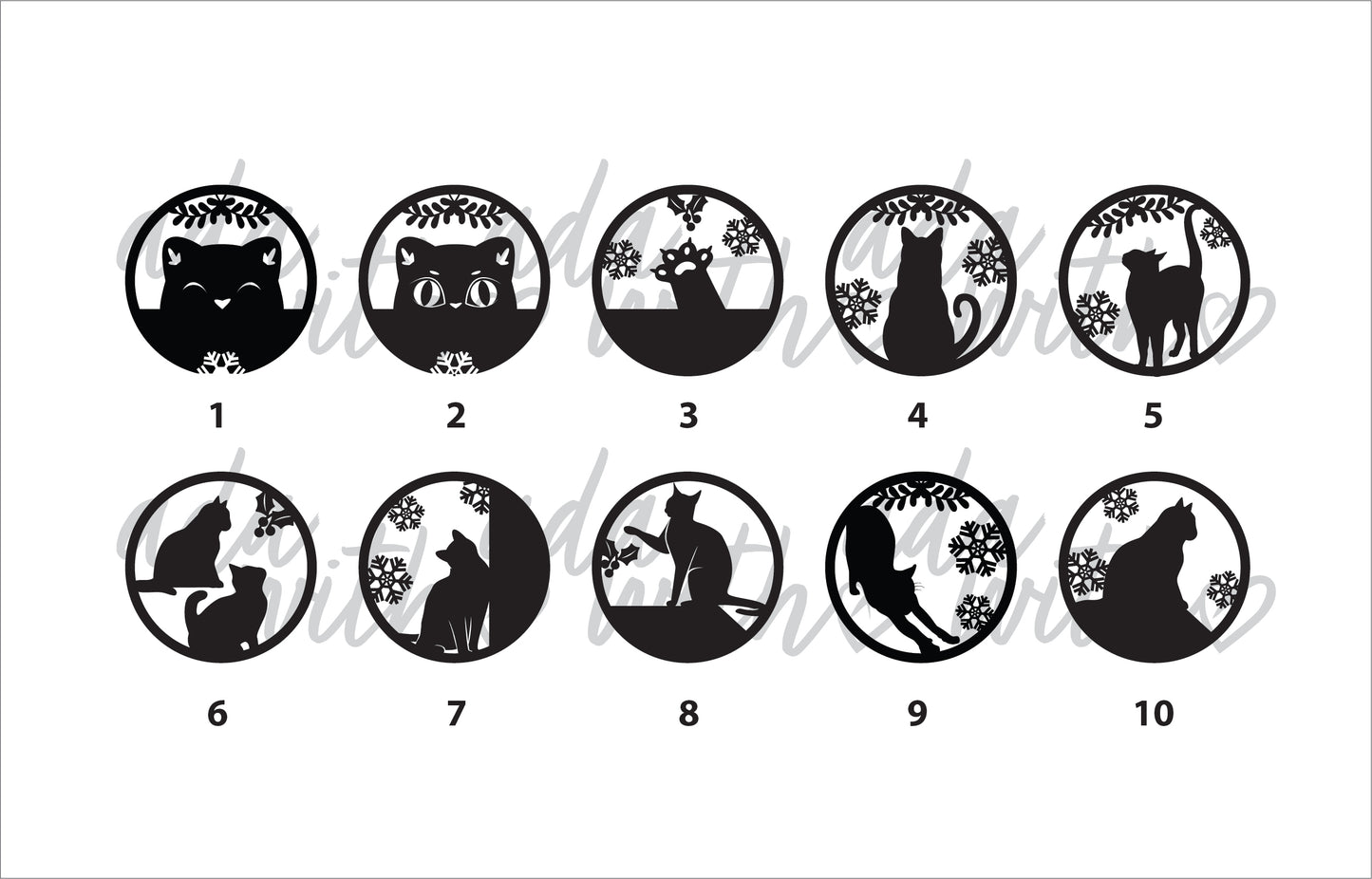 Kitty Christmas Ornaments