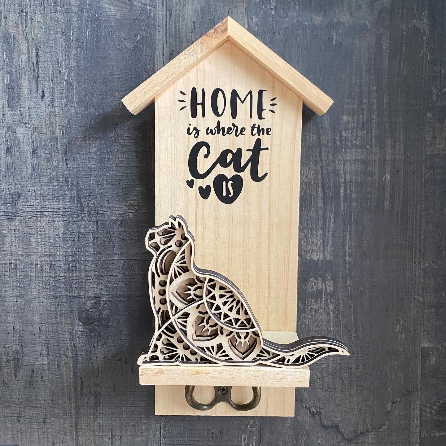 Wooden Furkid wall hooks