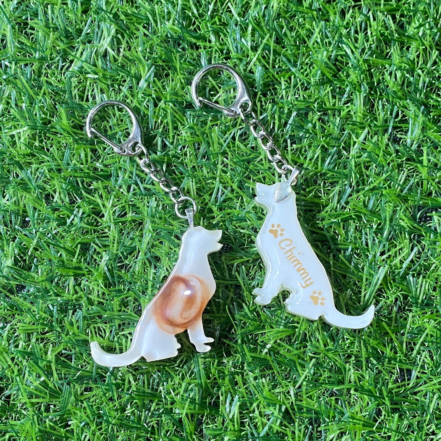 Sit, good doggie! Keychain/bag charm
