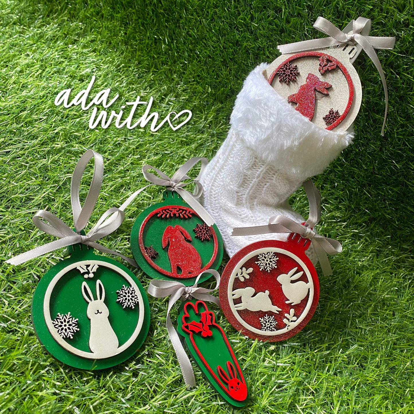 Bunny Christmas Ornaments