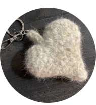In my heart forever pet fur bag charm