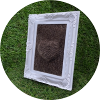 Heartfelt pet fur touch mat (framed)